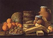 MELeNDEZ, Luis Still life with Oranges and Walnuts Spain oil painting artist